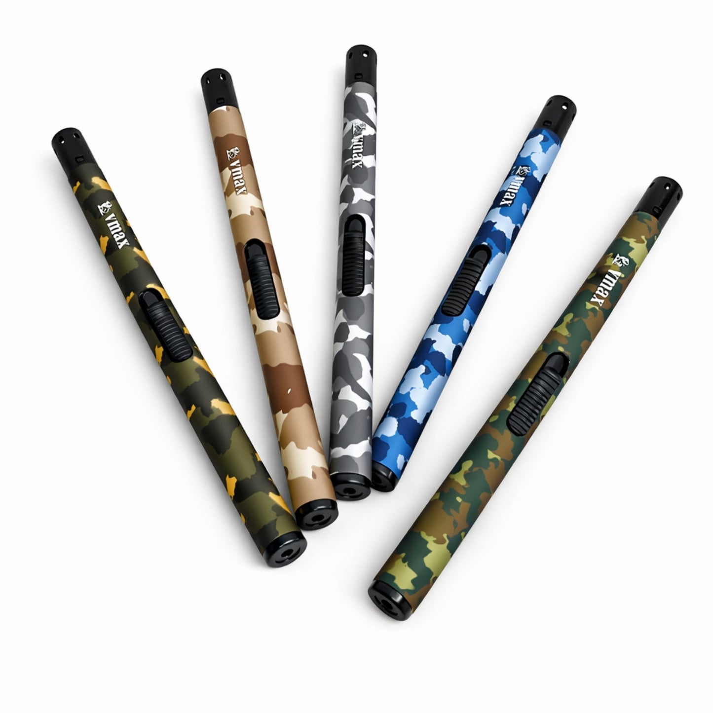 Doldurulabilir Gazlı Uzun Çakmak - Kamp Çakmağı - Gri/Kamuflaj - Vmax A-5007