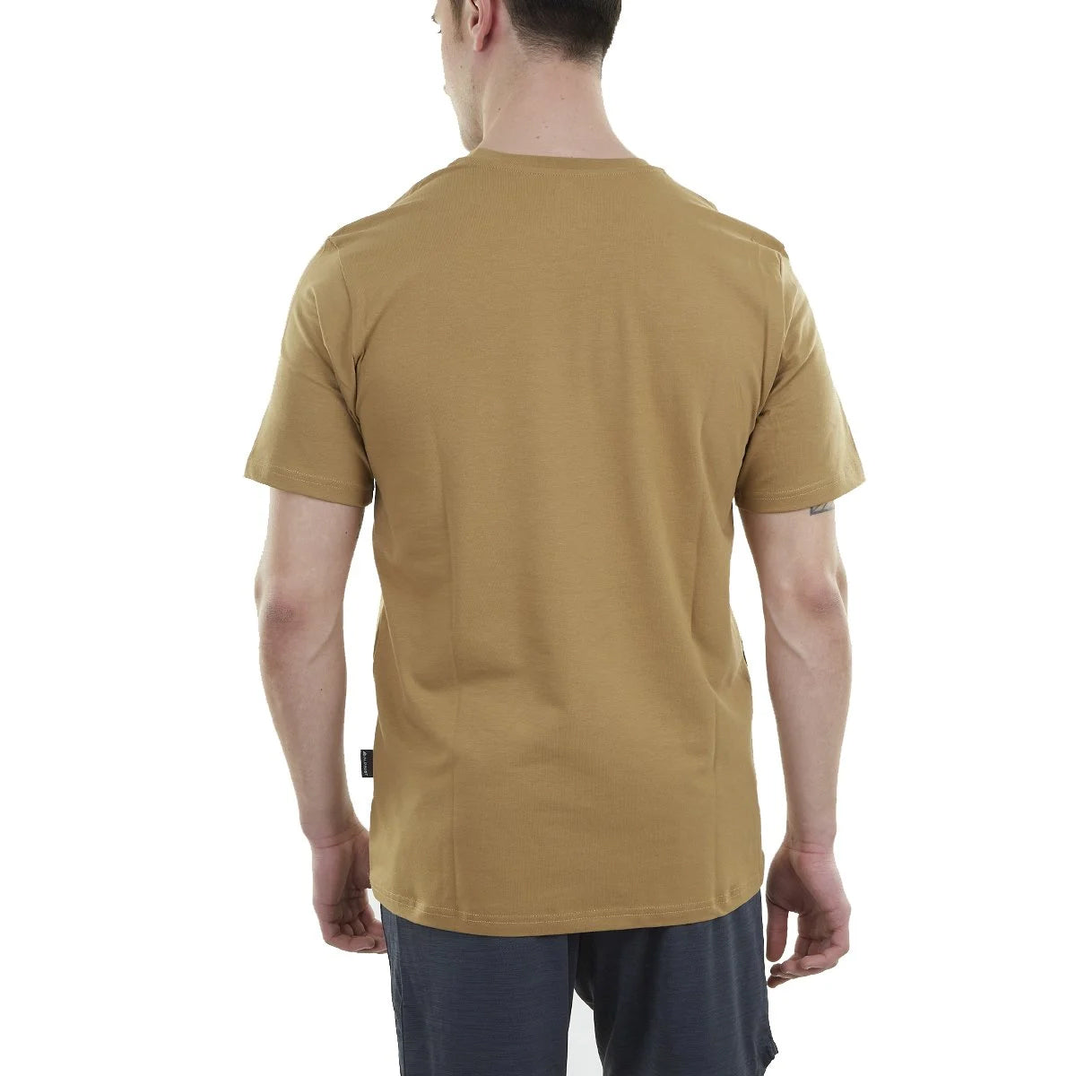 Erkek Tişört - Pamuklu Spor Tişört - Lucid - Camel (600616)