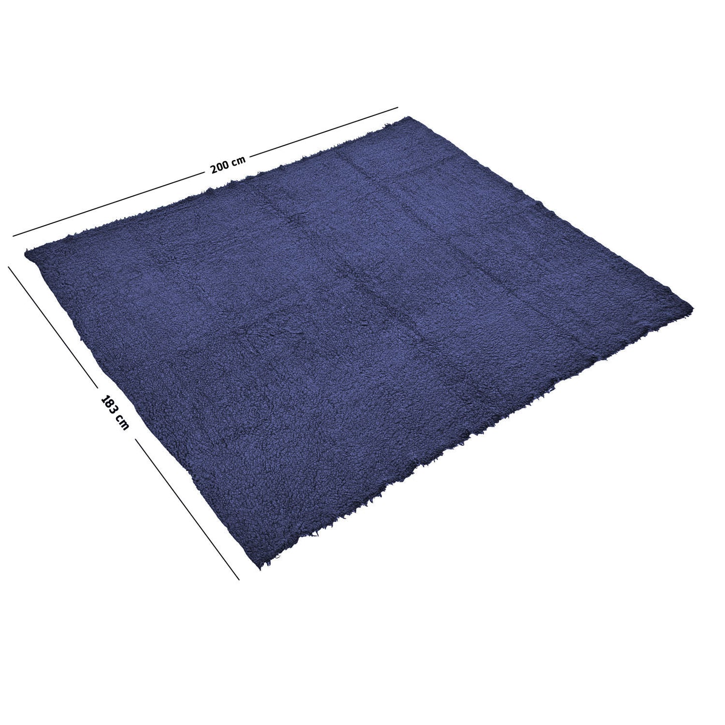 Peluş Polar Kamp Battaniyesi - Lacivert