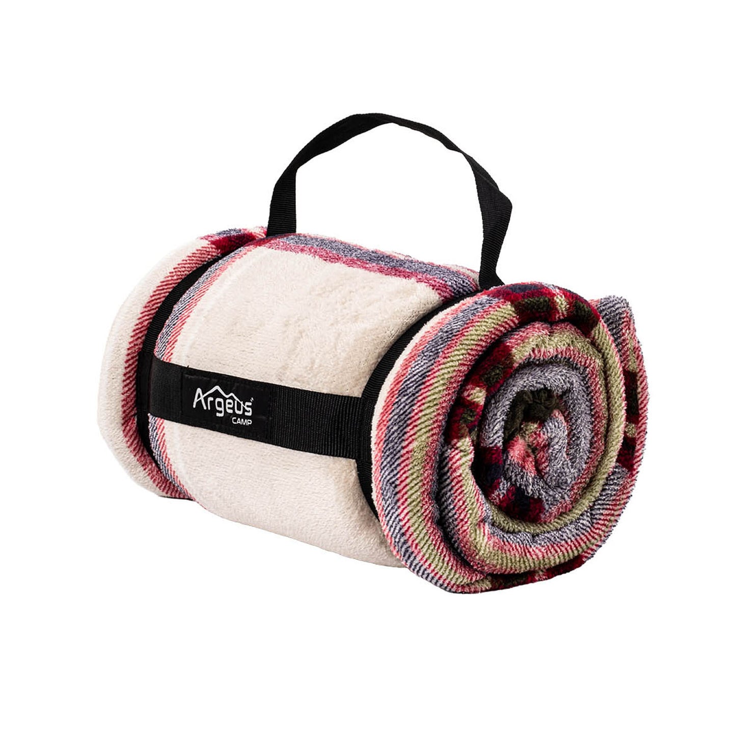 Peluş Polar Kamp Battaniyesi - Mavi Ekose
