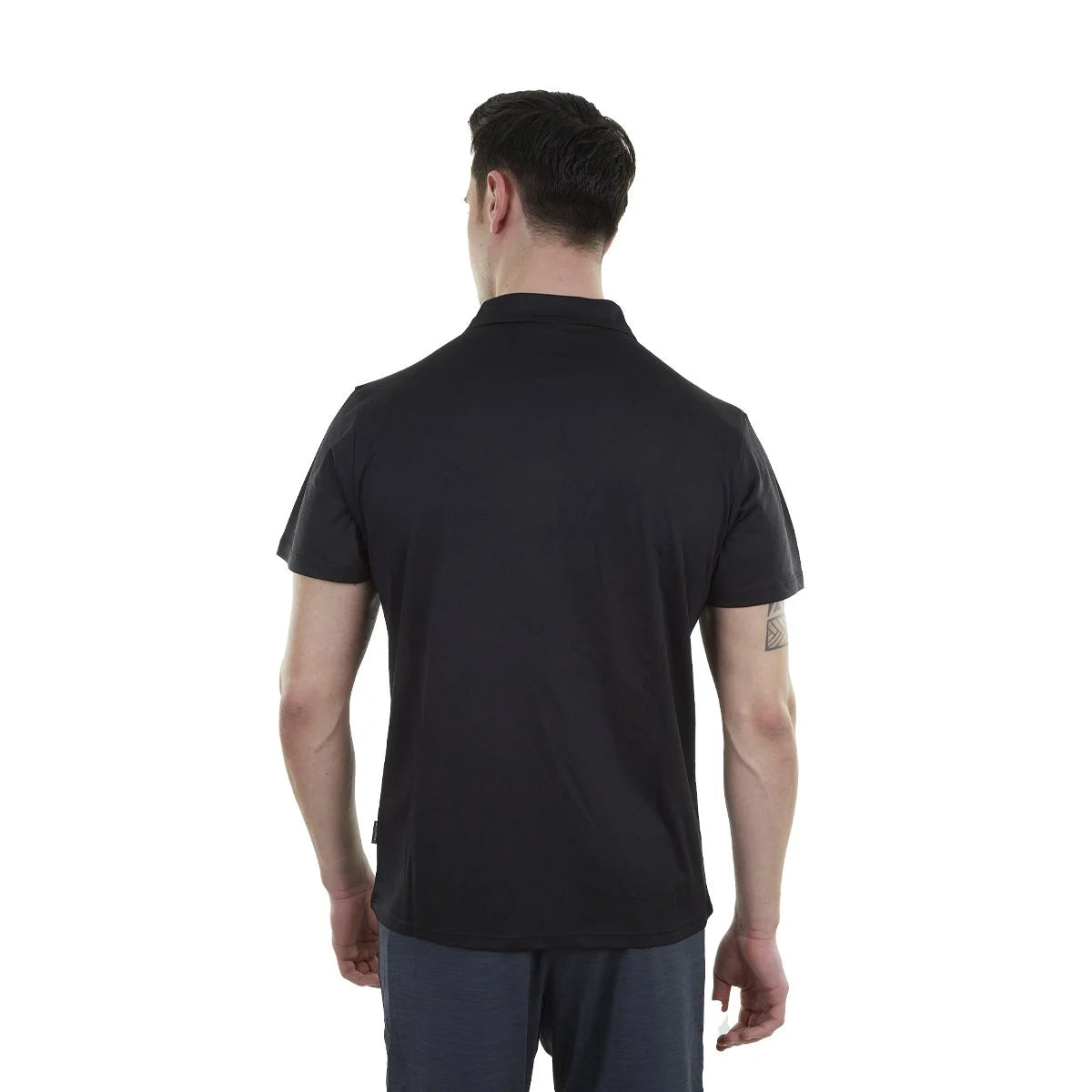 Spor Erkek Polo Yaka Tişört - Hızlı Kuruyan Tişört - Ultra Dry Siyah (600613)