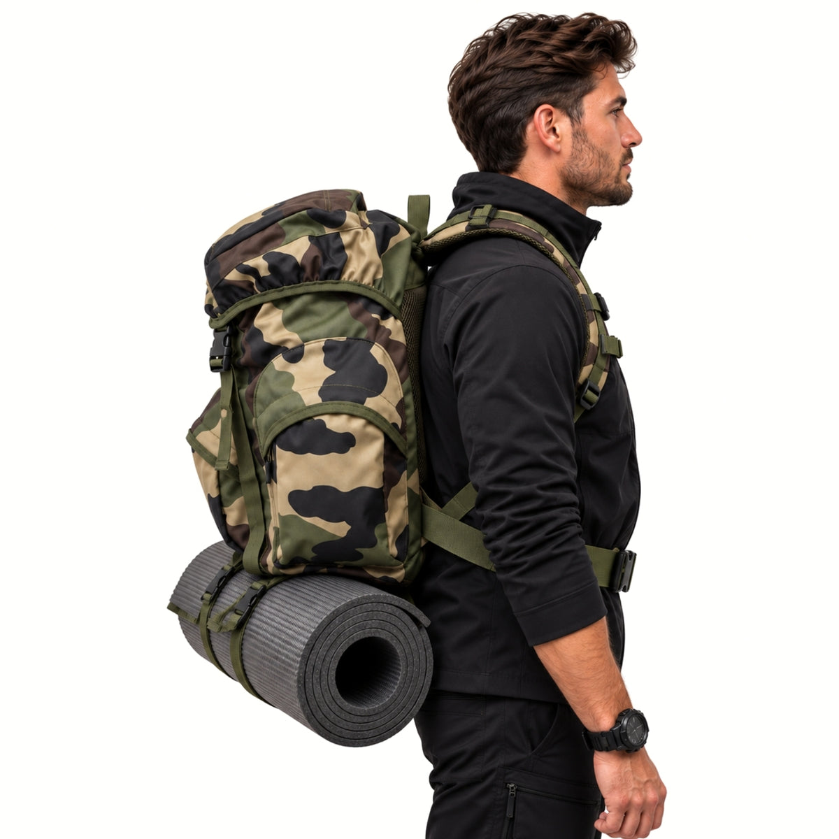 Su Geçirmez Outdoor Sırt Çantası - Kamp Çantası - Savage Ventura 35LT - Kamuflaj