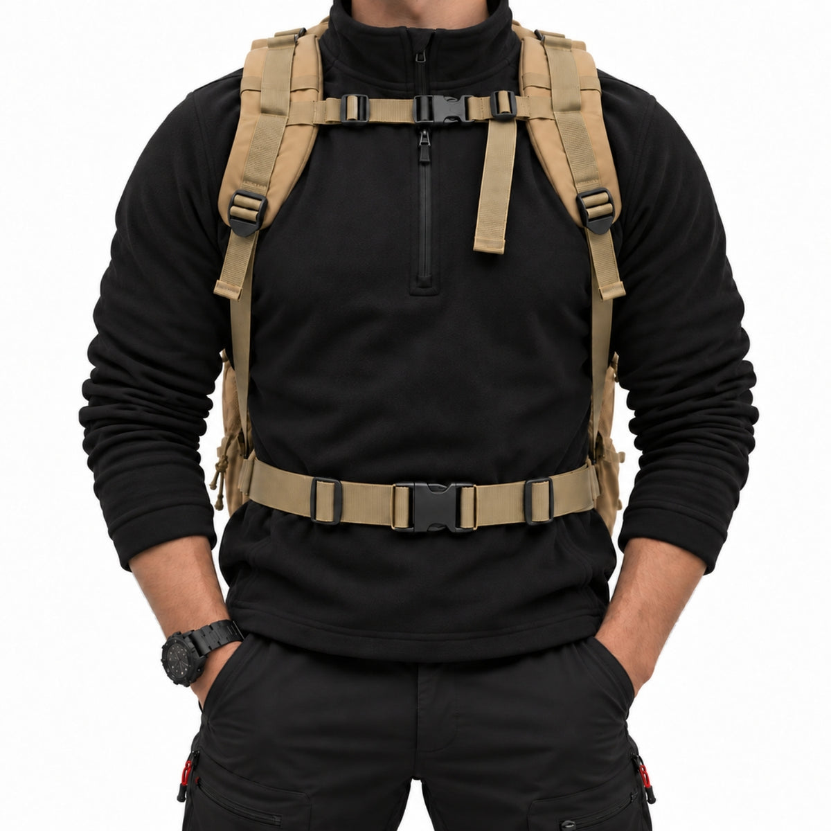 Su Geçirmez Outdoor Sırt Çantası - Kamp Çantası - Savage Ventura 35LT - Kum