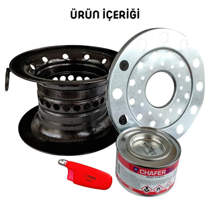 Argeus Jel Yakıtlı Osmanlı Ocağı Kırmızı