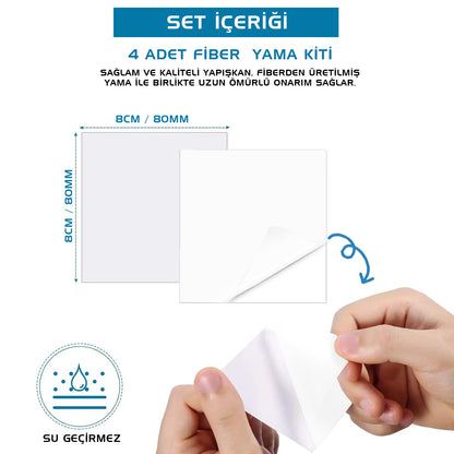 Argeus Kendinden Yapışkanlı Tamir Yaması Beyaz