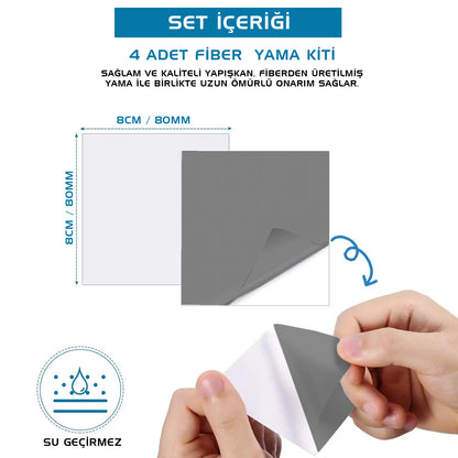 Argeus Kendinden Yapışkanlı Tamir Yaması Gri