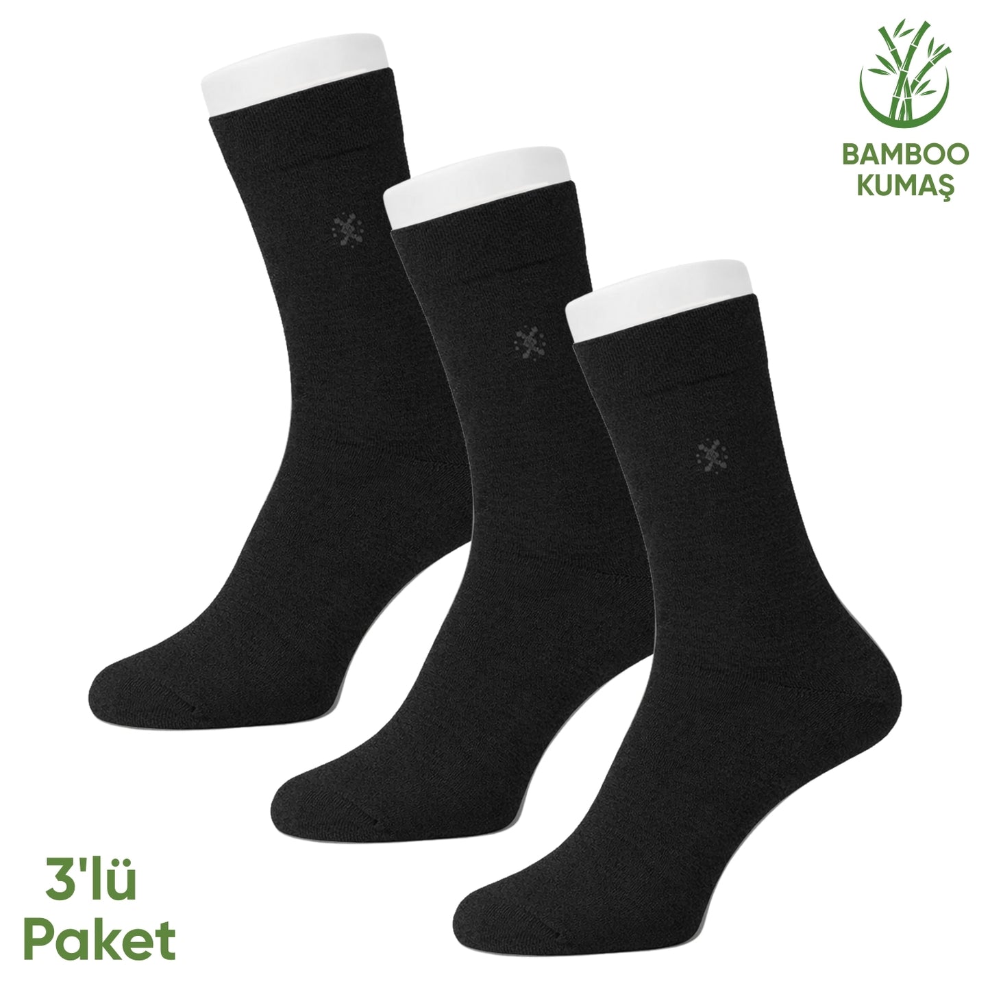 Bambu Erkek Soket Çorabı - 3 Çift - Dikişsiz - Gori -17135 - Set 5