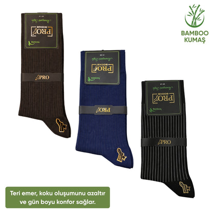 Bambu Erkek Soket Çorabı - 3 Çift - Dikişsiz - Malta - 17671 - Set 2