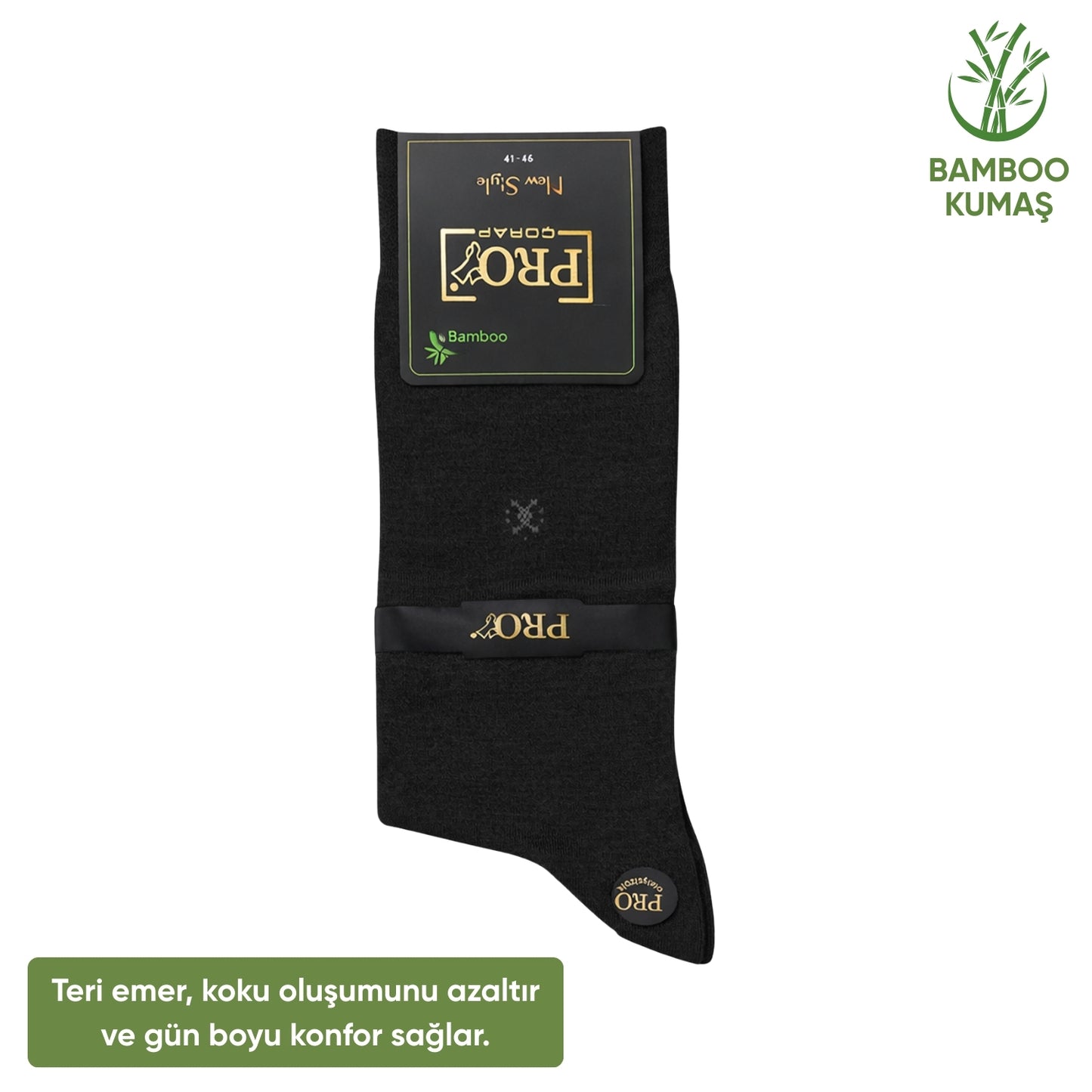 Bambu Erkek Soket Çorabı - 6 Çift - Dikişsiz - Gori -17135 - Set 6