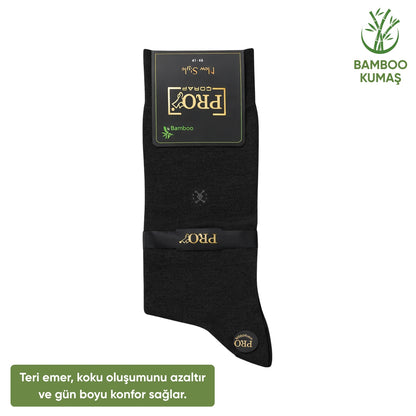Bambu Erkek Soket Çorabı - 6 Çift - Dikişsiz - Gori -17135 - Set 6