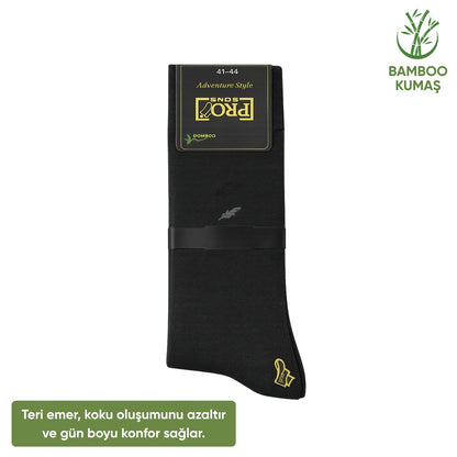 Bambu Erkek Soket Çorap- 3 Çift - Dikişsiz - Akça - 17652 - Set 3