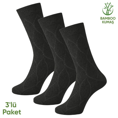 Bambu Erkek Soket Çorap - 3 Çift - Dikişsiz - Bakü - 17672 - Set 2