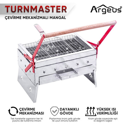 Çevirme Mekanizmalı Krom Mangal - Argeus Turnmaster