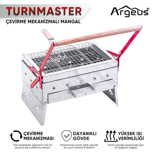 Çevirme Mekanizmalı Krom Mangal - Argeus Turnmaster