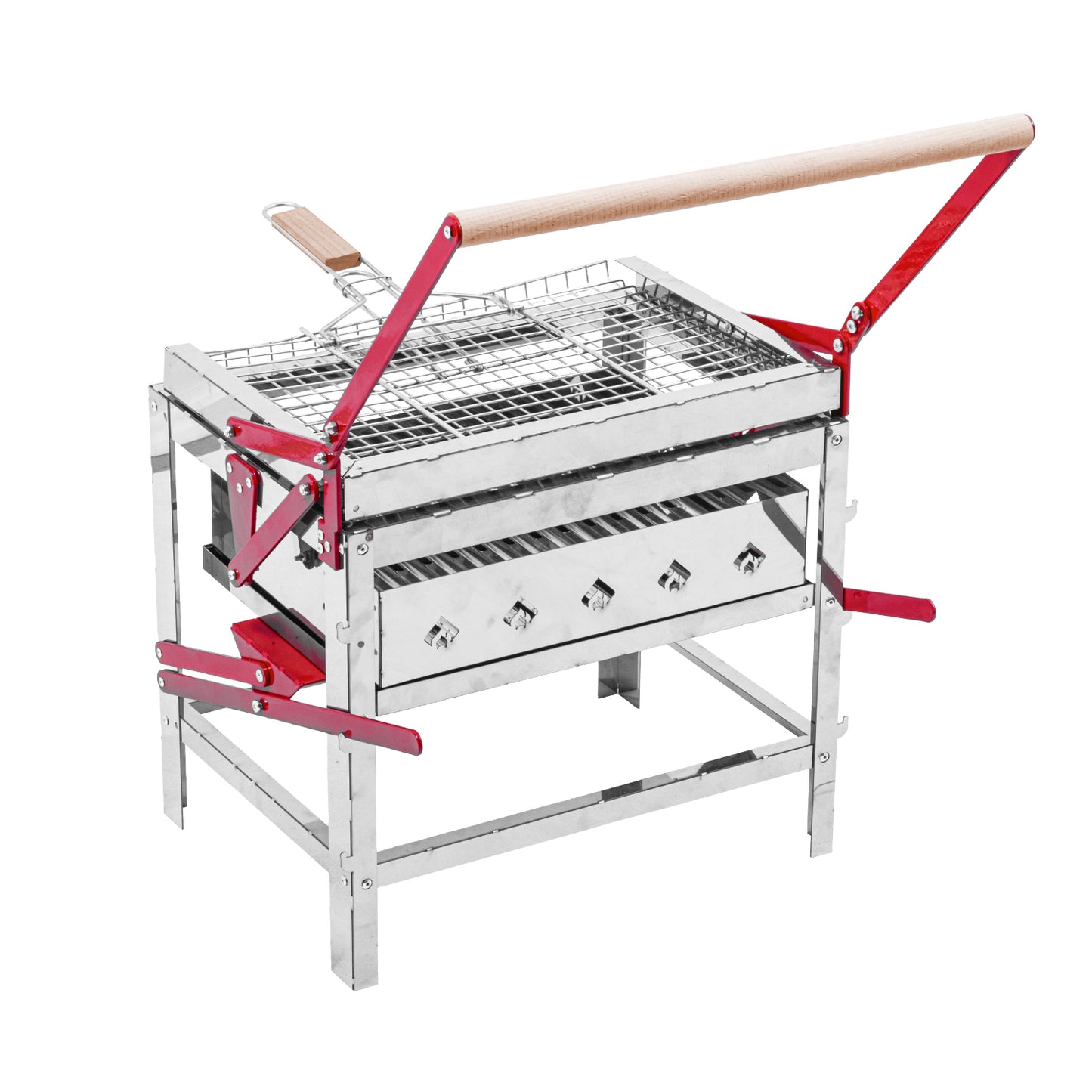Çevirme Mekanizmalı  Krom Mangal - Yükseklik Ayarlı - Argeus Turnmaster Pro