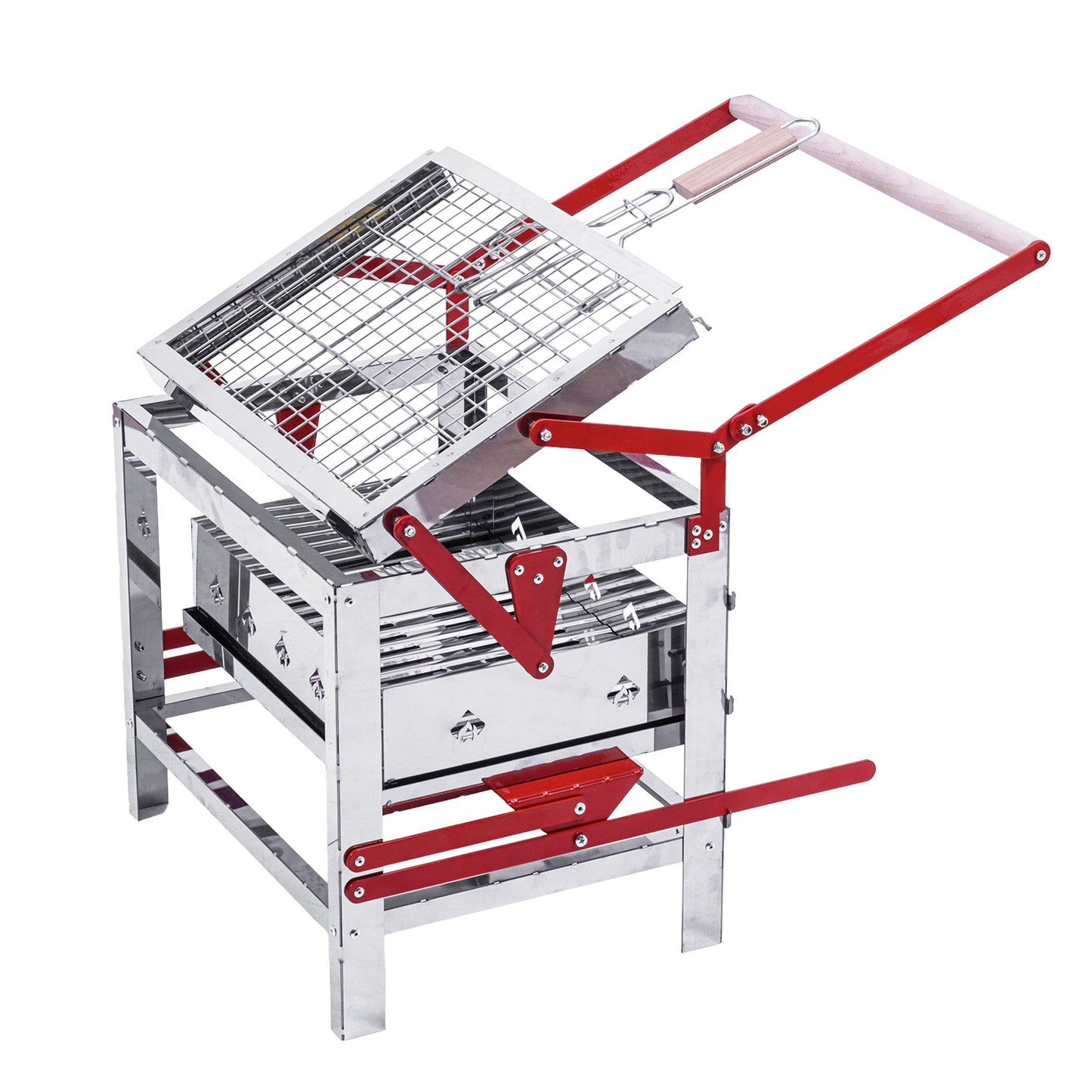 Çevirme Mekanizmalı  Krom Mangal - Yükseklik Ayarlı - Argeus Turnmaster Pro
