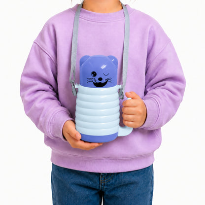 Çocuk Çelik Matara - Emojili - 350 ml - Mavi - 200339