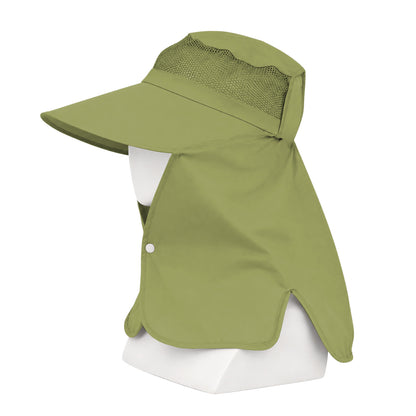 Ense Korumalı Outdoor Şapka - Fileli - Haki - Savex