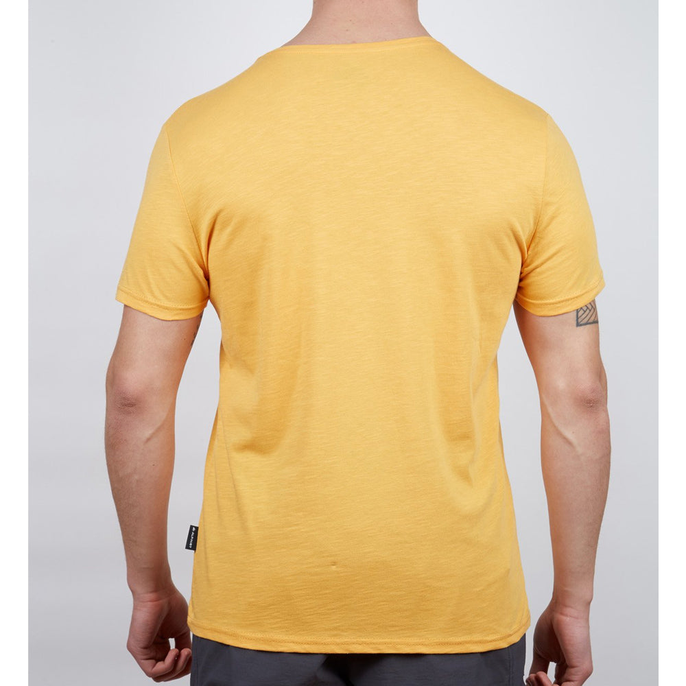 Erkek Tişört - Pamuklu Spor Tişört - Basic - Hardal (600400)