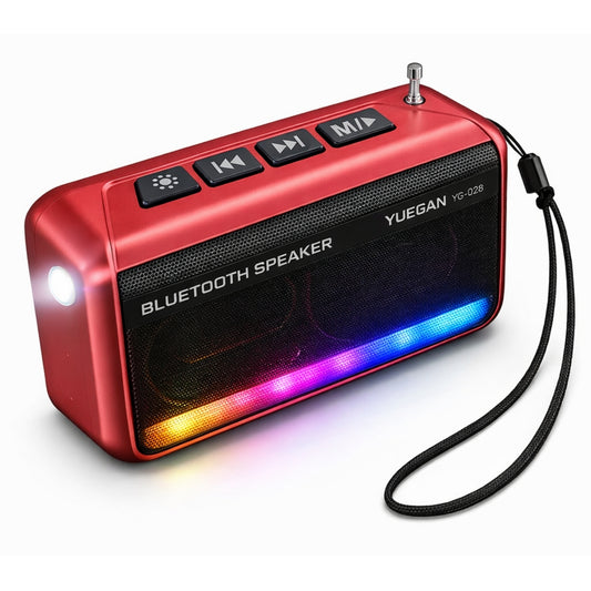 Fm Radyo - Bluetooth Hoparlör - Müzik Kutusu - Kırmızı (YG-028)