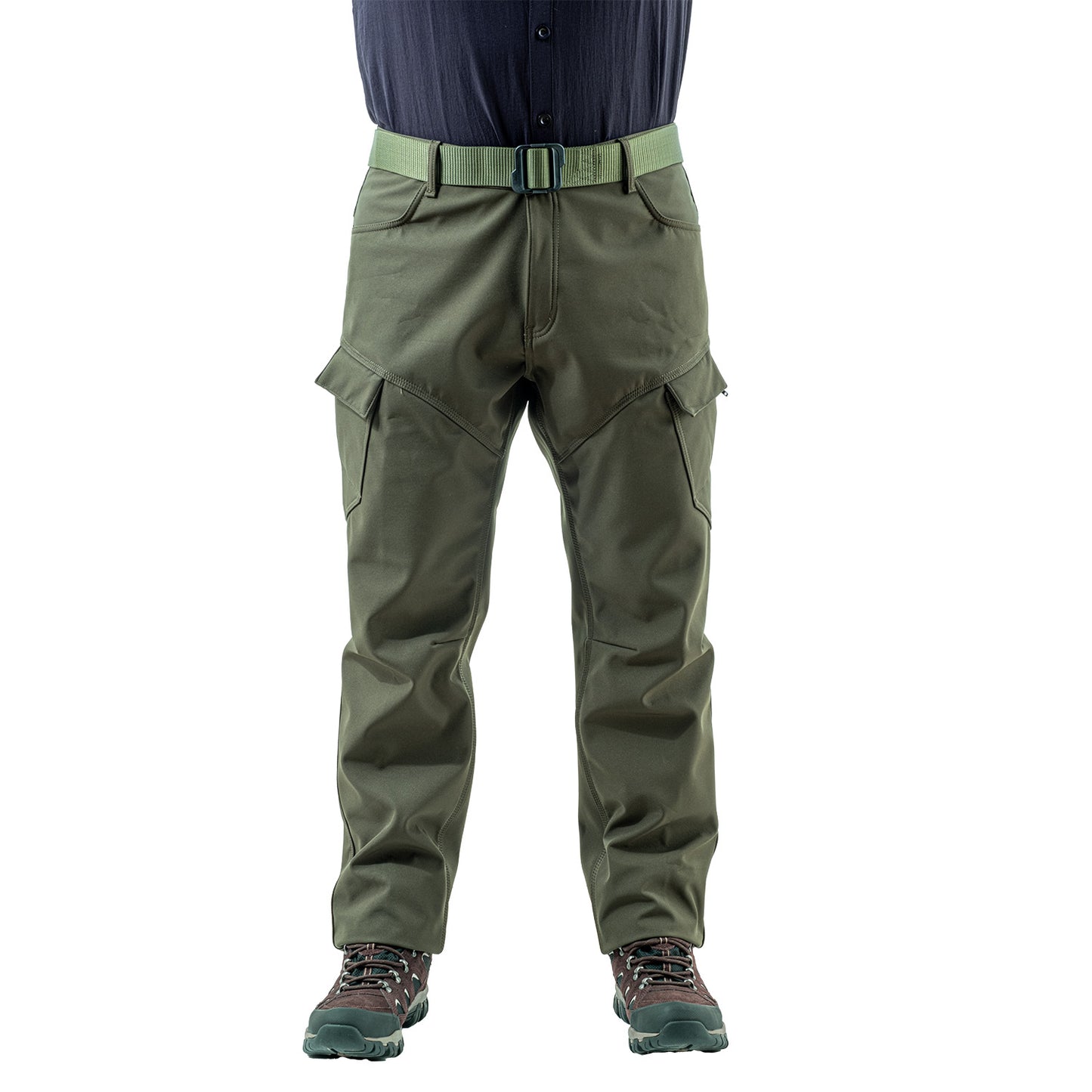 İçi Polarlı Softshell Pantolon - Su Rüzgar Geçirmez - Savage - Haki