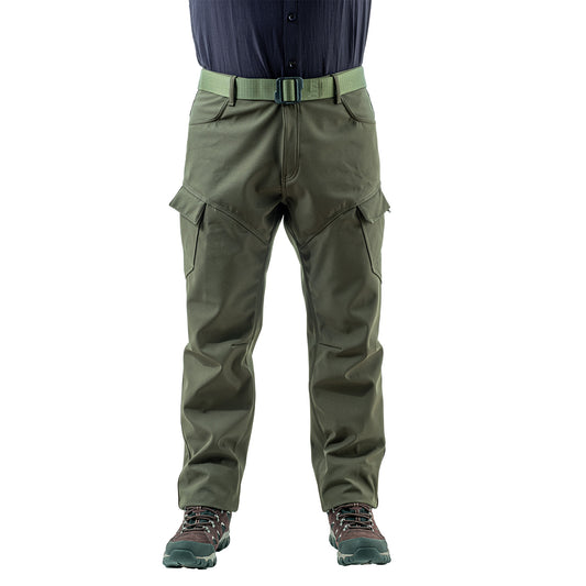 İçi Polarlı Softshell Pantolon - Su Rüzgar Geçirmez - Savage - Haki