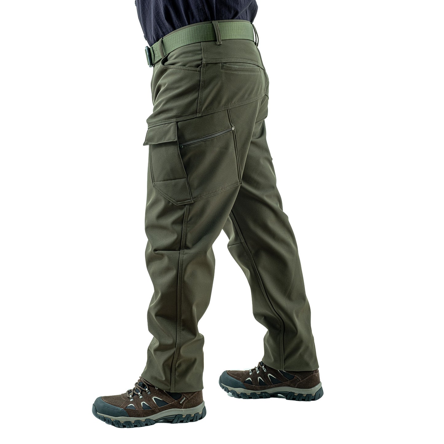 İçi Polarlı Softshell Pantolon - Su Rüzgar Geçirmez - Savage - Haki