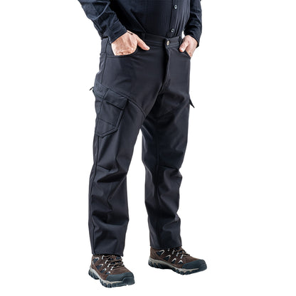 İçi Polarlı Softshell Pantolon - Su Rüzgar Geçirmez - Savage - Siyah