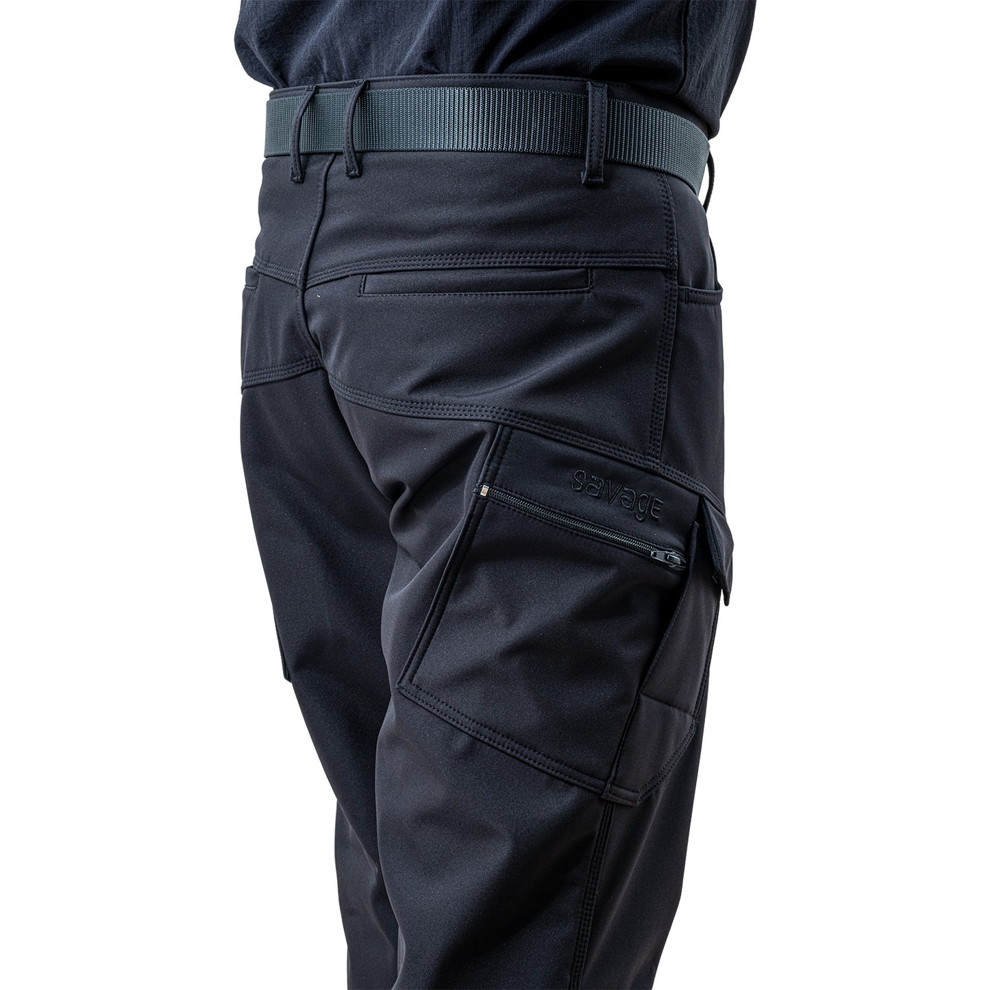 İçi Polarlı Softshell Pantolon - Su Rüzgar Geçirmez - Savage - Siyah
