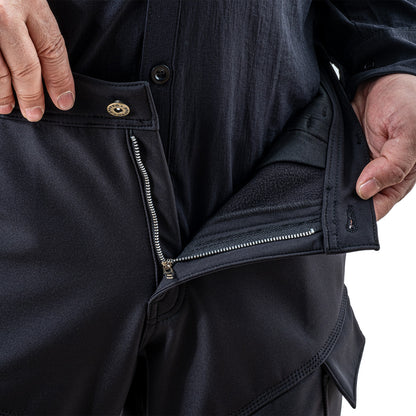 İçi Polarlı Softshell Pantolon - Su Rüzgar Geçirmez - Savage - Siyah