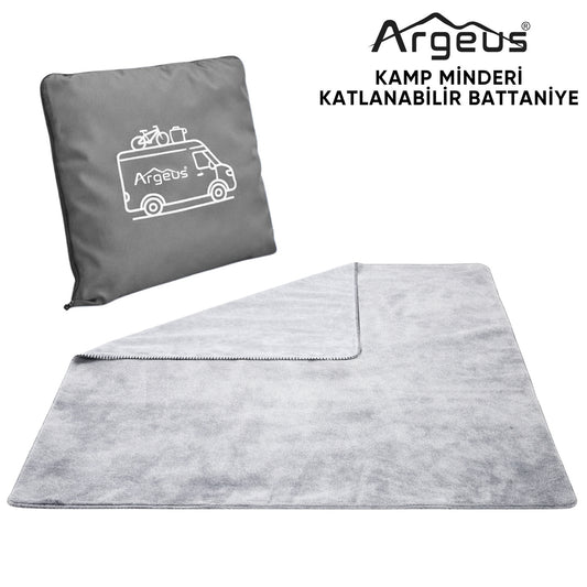 Kamp Minderi & Katlanabilir Polar Kamp Battaniyesi - Argeus - Gri