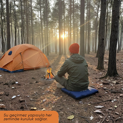 Kamp Minderi & Katlanabilir Polar Kamp Battaniyesi - Argeus - Mavi
