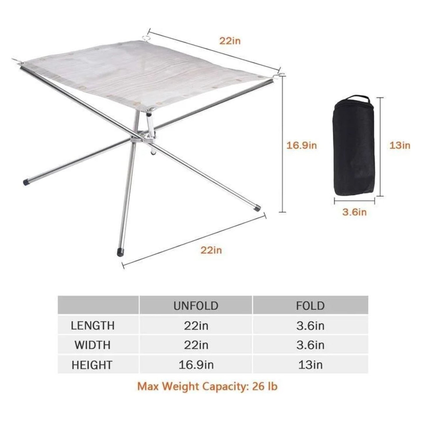 Katlanabilir Ateş Sehpası -Brülör - Madfox Fire Rack - 547216