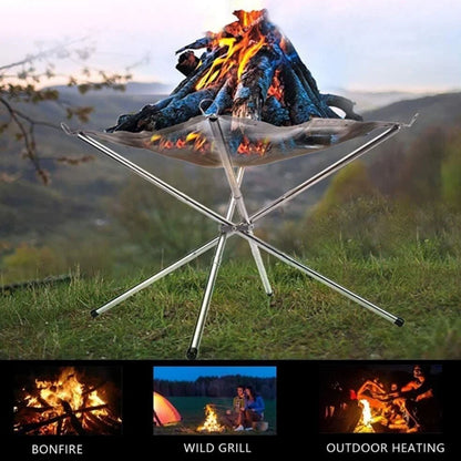 Katlanabilir Ateş Sehpası -Brülör - Madfox Fire Rack - 547216