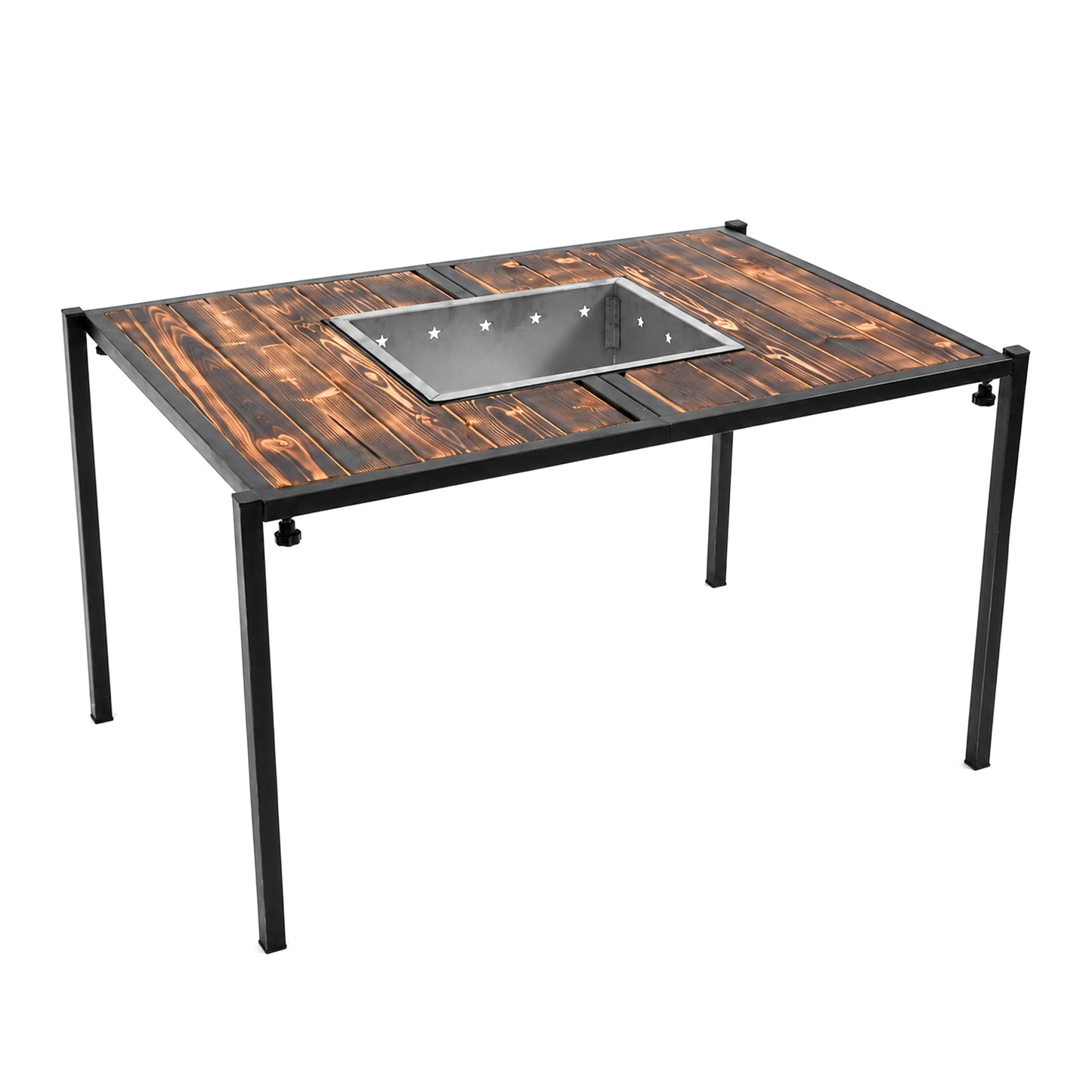 Katlanabilir Mangal Masa - Krom Izgaralı - 100cm*70cm*65cm