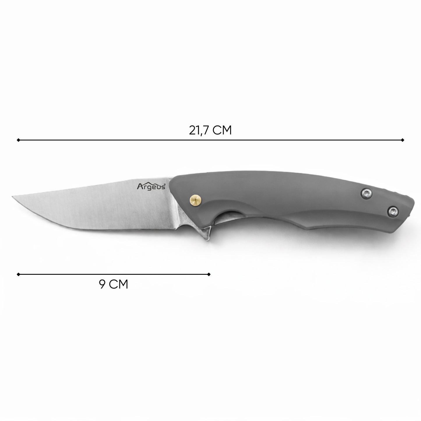 Katlanır Cep Çakısı - Argeus - Plastik Saplı - Gri
