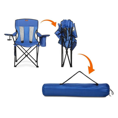 Katlanır Kamp Piknik Sandalyesi - Madfox Beacon - Bardaklıklı - Mavi - 547286