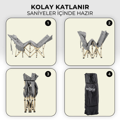 Katlanır Kamp Yatağı - Kampet - Haven - Taşıma Çantalı (185x70cm)