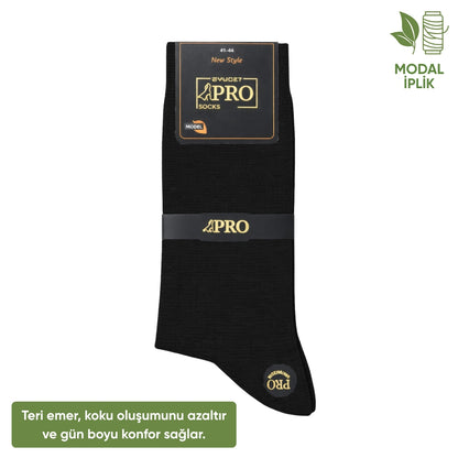 Modal İplik Erkek Soket Çorap - 6 Çift - Dikişsiz - Atlas - 18002 - Set 6