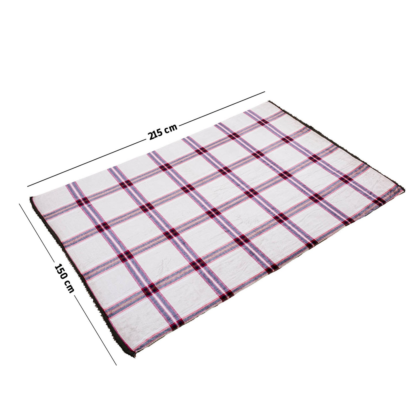 Peluş Polar Kamp Battaniyesi - Haki Ekose