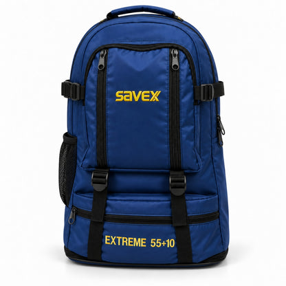 Profesyonel Körüklü Sırt Çantası - Savex - 55+10 LT - Lacivert
