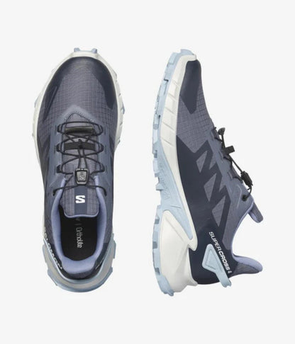 Salomon Supercross 4 Kadın Koşu Ayakkabısı - Grisaille/White/Cashmere Blue
