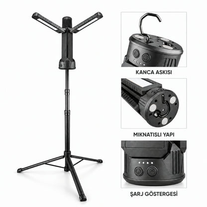 Şarj Edilebilir Çok Amaçlı Led Aydınlatma - Wison - 5000 Lümen (WS-723)