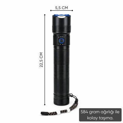 Şarj Edilebilir El Feneri - Wison - 5000 Lümen - 50 Watt