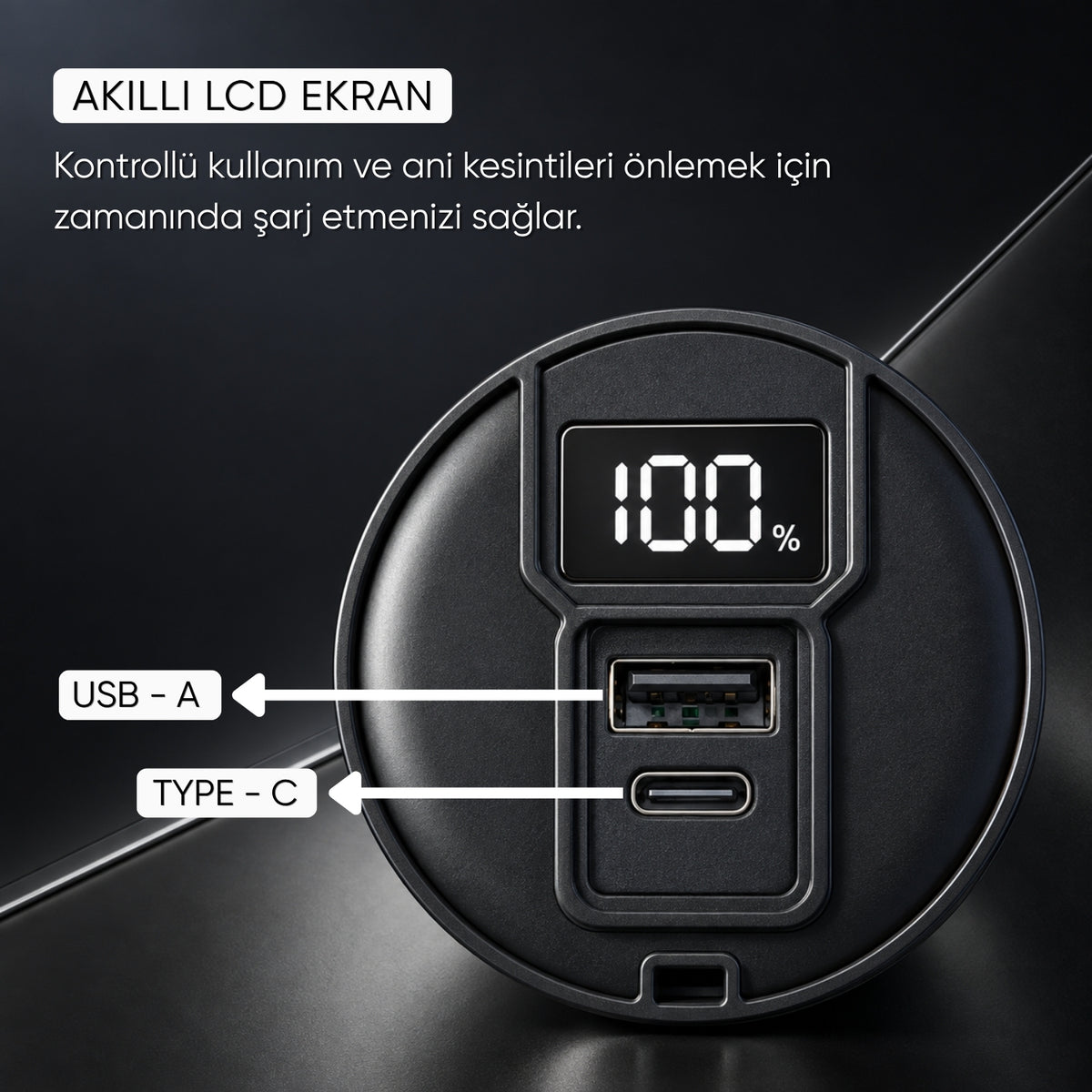 Şarj Edilebilir Zoomlu El Feneri - 1500 Lümen - 15 Watt - DAT - DT-805