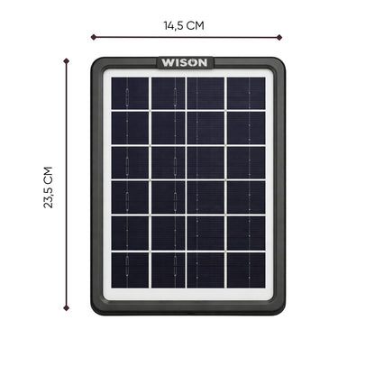Solar Panelli Şarj Cihazı - 5 Usb Başlıklı - Wison - 3.5 Watt (WS-6010)