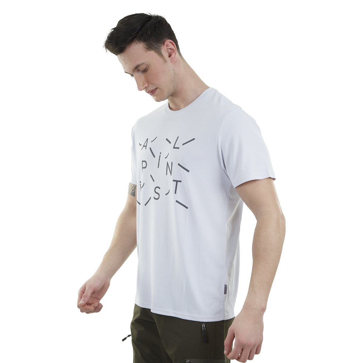 Spor Erkek Tişört - Hızlı Kuruyan Tişört - Ultra Dry - Beyaz (600612)