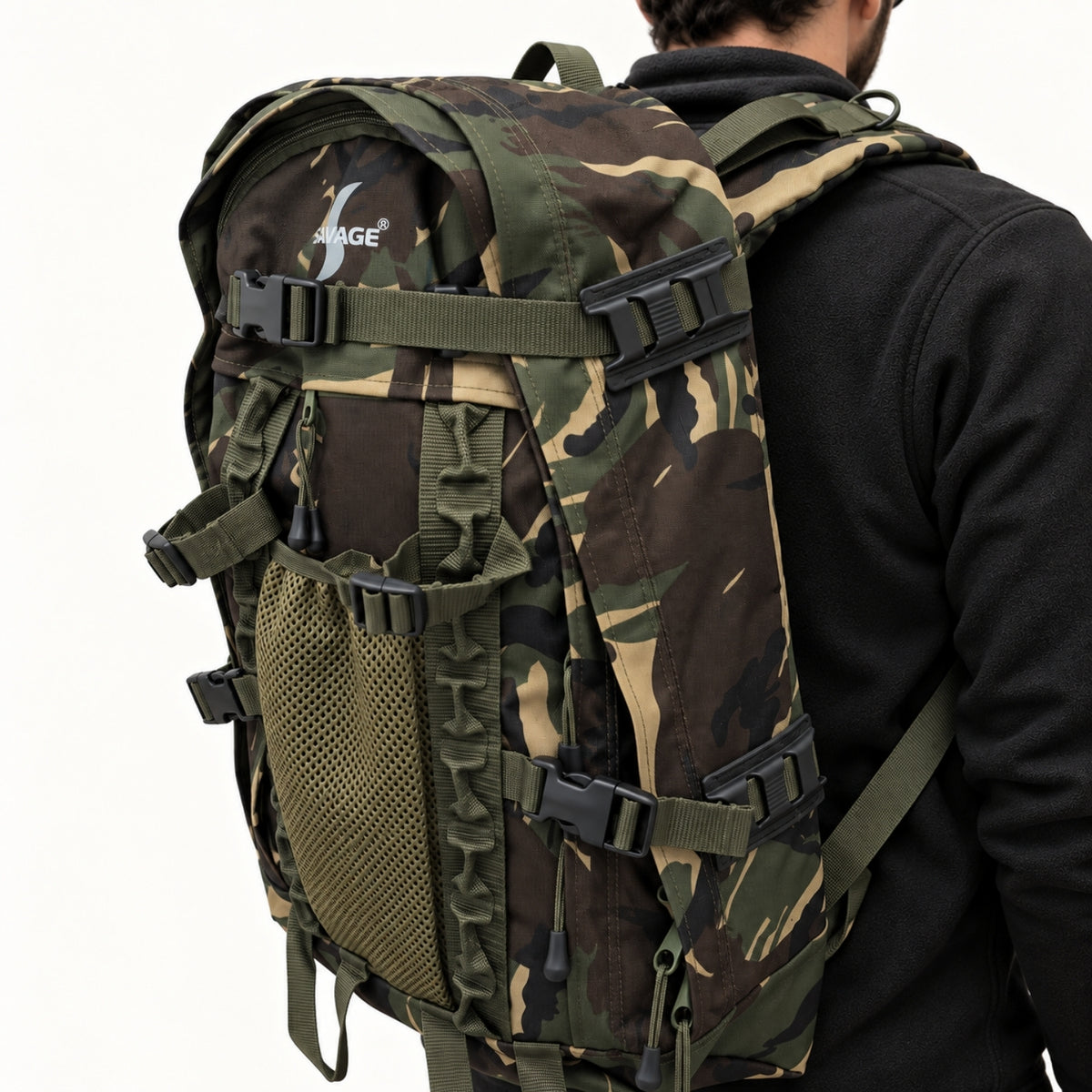 Su Geçirmez Outdoor Sırt Çantası - Dağcı Çantası - Savage Ventura 50LT- Kamuflaj