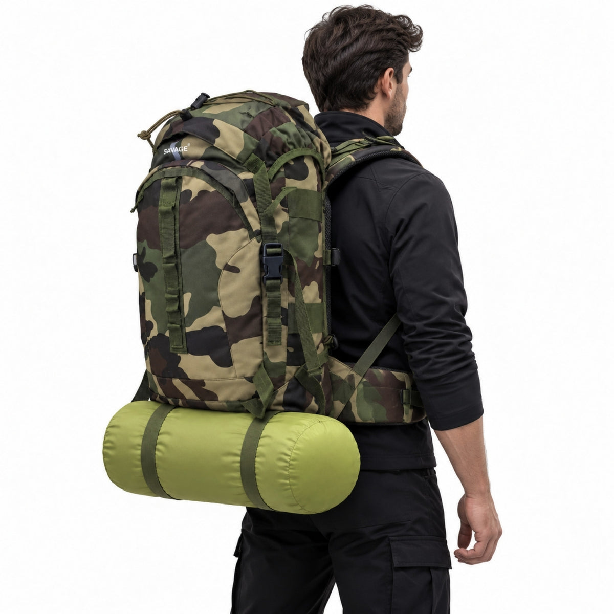 Su Geçirmez Outdoor Sırt Çantası - Dağcı Çantası - Savage Ventura 60LT- Kamuflaj