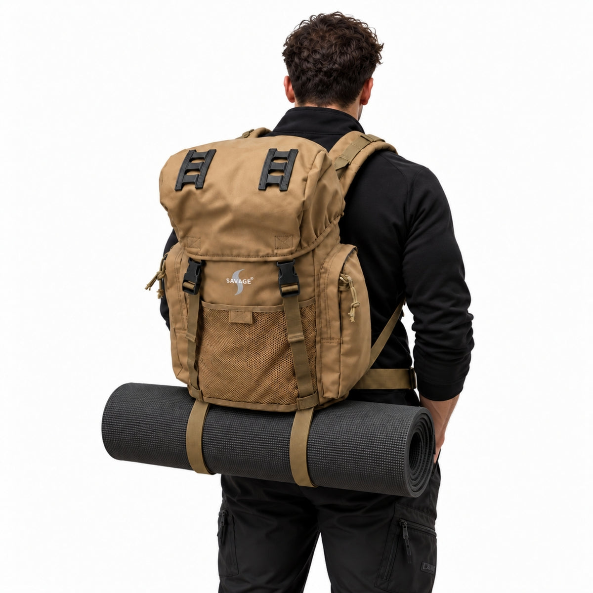 Su Geçirmez Outdoor Sırt Çantası - Kamp Çantası - Savage Ventura 35LT - Kum